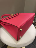 Hermes Kelly Sellier 25 Rose Extreme Epsom