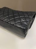 Chanel Quilted Jumbo Coco Loop Flap  Black Lambskin