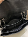 Chanel Quilted Jumbo Coco Loop Flap  Black Lambskin