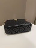 Chanel 22A Twist Your Button Hobo Bag Black Caviar