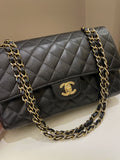 Chanel Vintage Classic Quilted Medium Double Flap Black