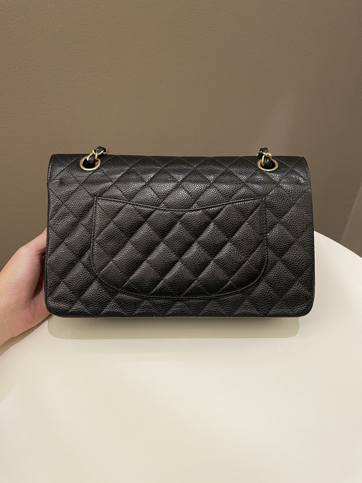 Chanel Vintage Classic Quilted Medium Double Flap Black