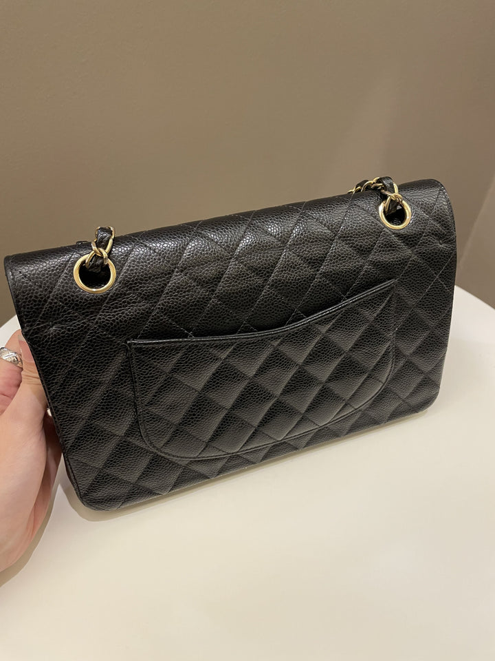 Chanel Vintage Classic Quilted Medium Double Flap Black