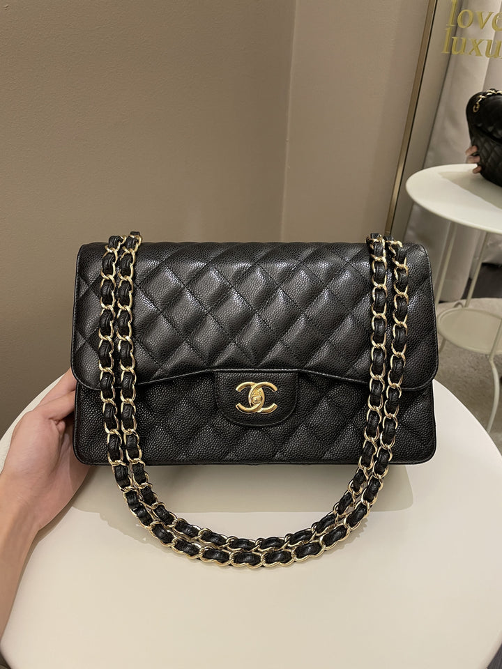 Chanel Classic Jumbo Double Flap Black Caviar