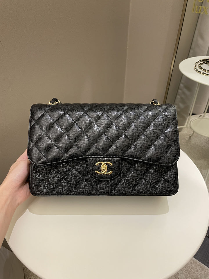 Chanel Classic Jumbo Double Flap Black Caviar