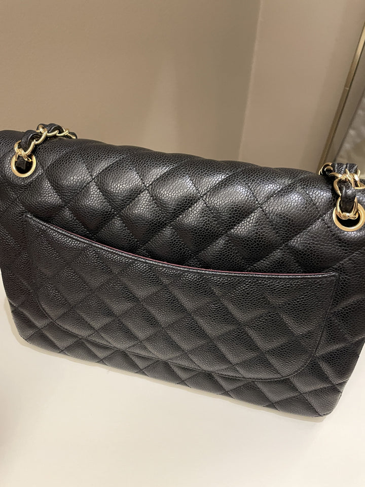 Chanel Classic Jumbo Double Flap Black Caviar