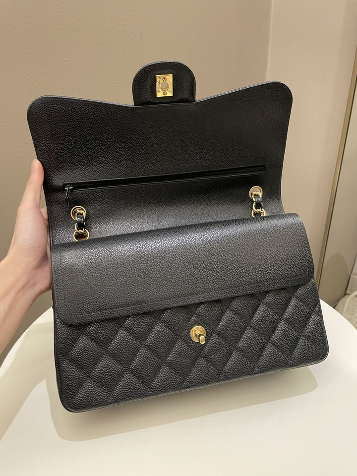 Chanel Classic Jumbo Double Flap Black Caviar