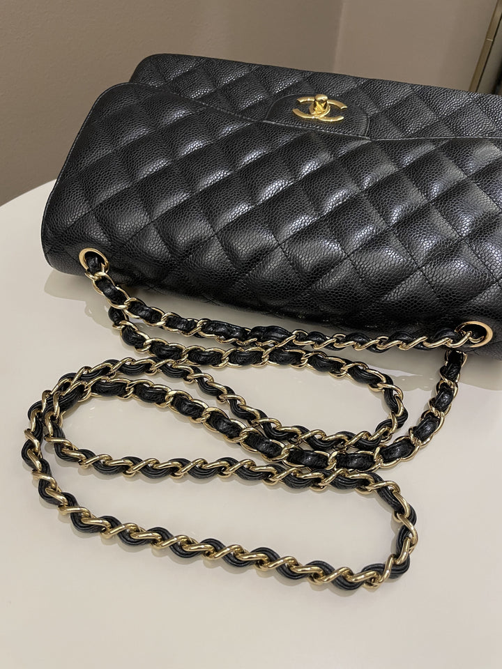 Chanel Classic Jumbo Double Flap Black Caviar