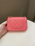 Chanel 22P Chain Cc Flap Bag  Pink Calfksin