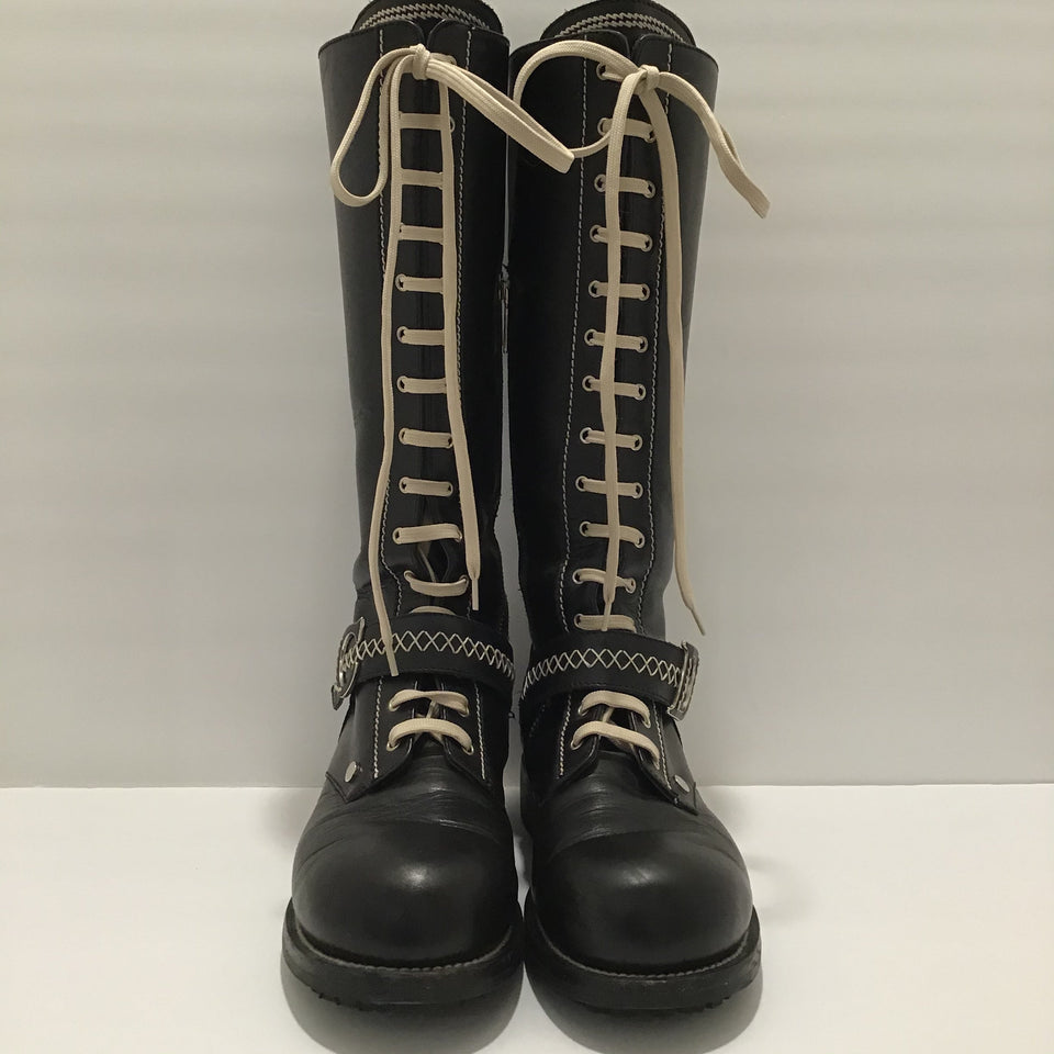 Christian Dior Black Combat Boots Sz 38.5 (8.5)