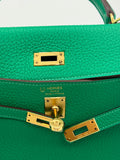 Hermes Kelly II 25 Retourne Veau Togo Perso Menthe