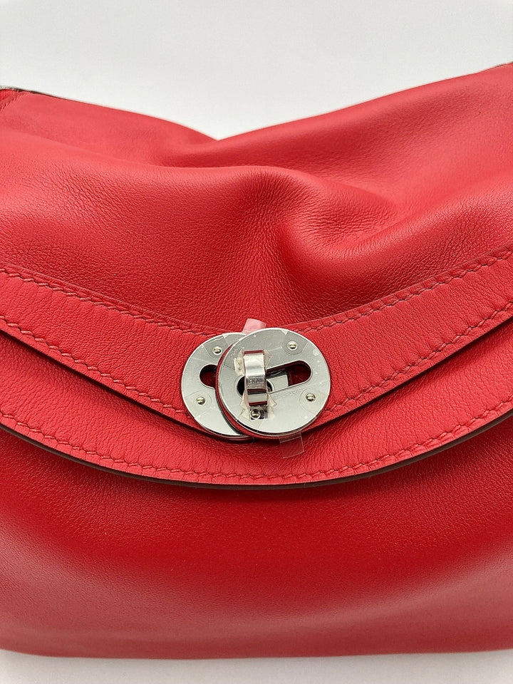 Hermes Lindy 26 Verso Swift Calfskin Rouge de Coeur/Rouge Piment PHW