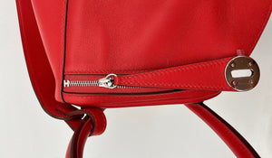 Hermes Lindy 26 Verso Swift Calfskin Rouge de Coeur/Rouge Piment PHW