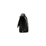 Chanel Reissue 2.55 Maxi Black Patent Leather Ruthenium