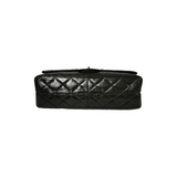 Chanel Reissue 2.55 Maxi Black Patent Leather Ruthenium