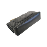 Chanel Classic Double Flap Chevron Black Lambskin Gold
