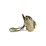 Gucci Bamboo Backpack Mini Green Suede