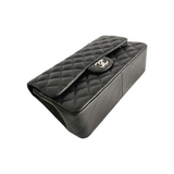 Chanel Classic Double Flap Jumbo Black Lambskin Silver