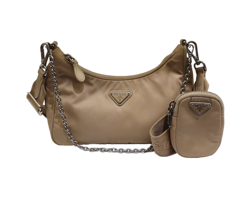 Prada Beige Re-Edition 2005 Nylon Bag