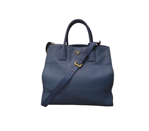 Prada Blue Vitello Daino Bag