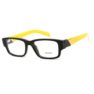 Prada 0PR 07ZV Eyeglasses Black/Yellow Marble / Clear Lens-AmbrogioShoes