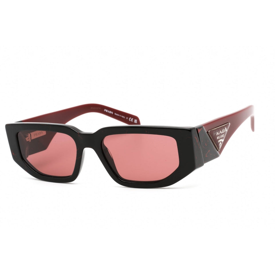 Prada 0PR 09ZS Sunglasses Black Etruscan Marble / Dark Violet-AmbrogioShoes