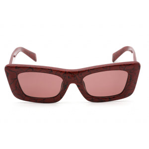 Prada   13ZSF Sunglasses Red Marble / Dark Violet Women's