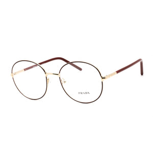Prada 0PR 55WV Eyeglasses Pale Gold Bordeaux/Clear demo lens-AmbrogioShoes