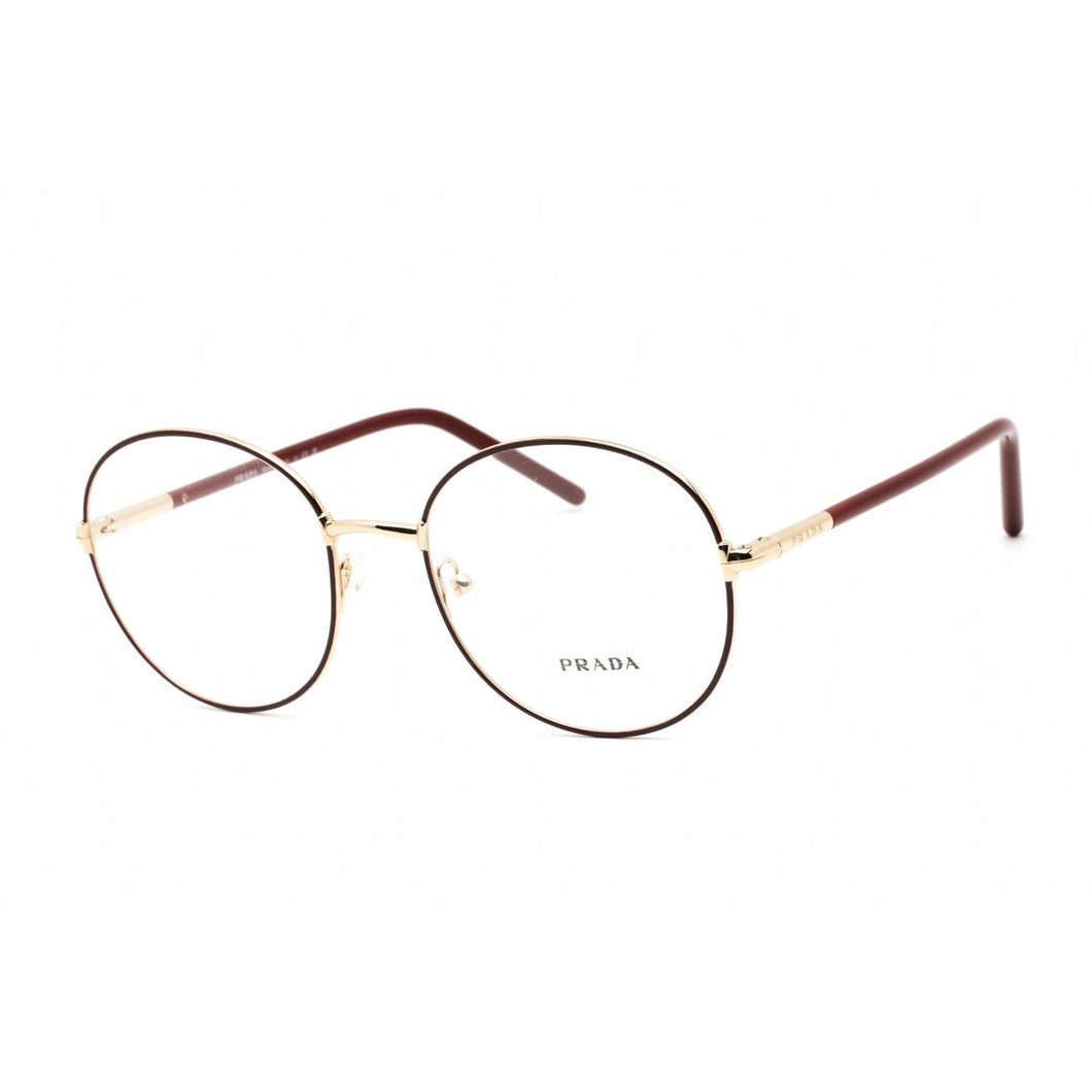 Prada 0PR 55WV Eyeglasses Pale Gold Bordeaux/Clear demo lens-AmbrogioShoes