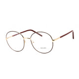 Prada 0PR 55WV Eyeglasses Pale Gold Bordeaux/Clear demo lens-AmbrogioShoes