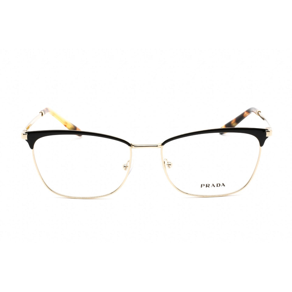 Prada   57WV Eyeglasses Black/Pale Gold/Clear demo lens