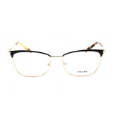Prada   57WV Eyeglasses Black/Pale Gold/Clear demo lens