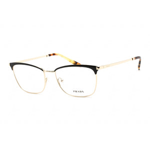 Prada 0PR 57WV Eyeglasses Black/Pale Gold/Clear demo lens-AmbrogioShoes
