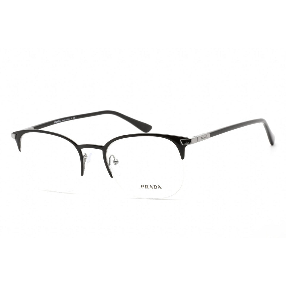 Prada 0PR 57YV Eyeglasses Black/Clear demo lens-AmbrogioShoes
