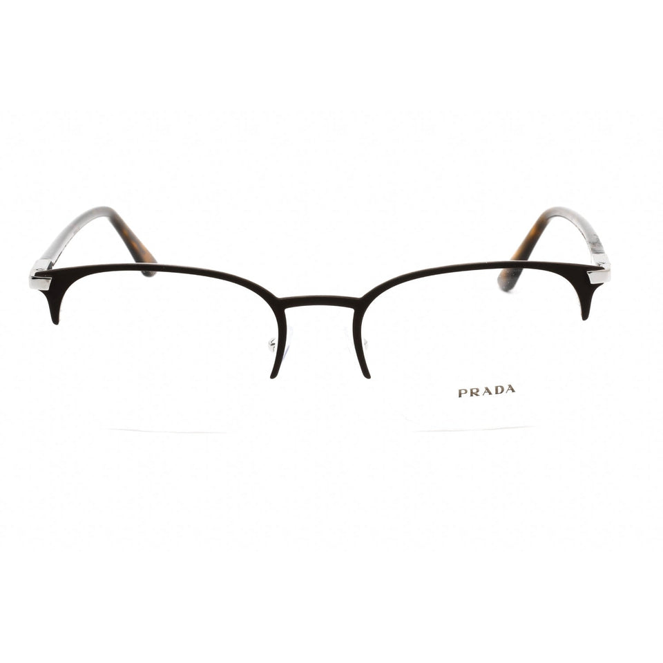 Prada   57YV Eyeglasses Matte Brown/Clear demo lens