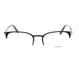 Prada   57YV Eyeglasses Matte Brown/Clear demo lens