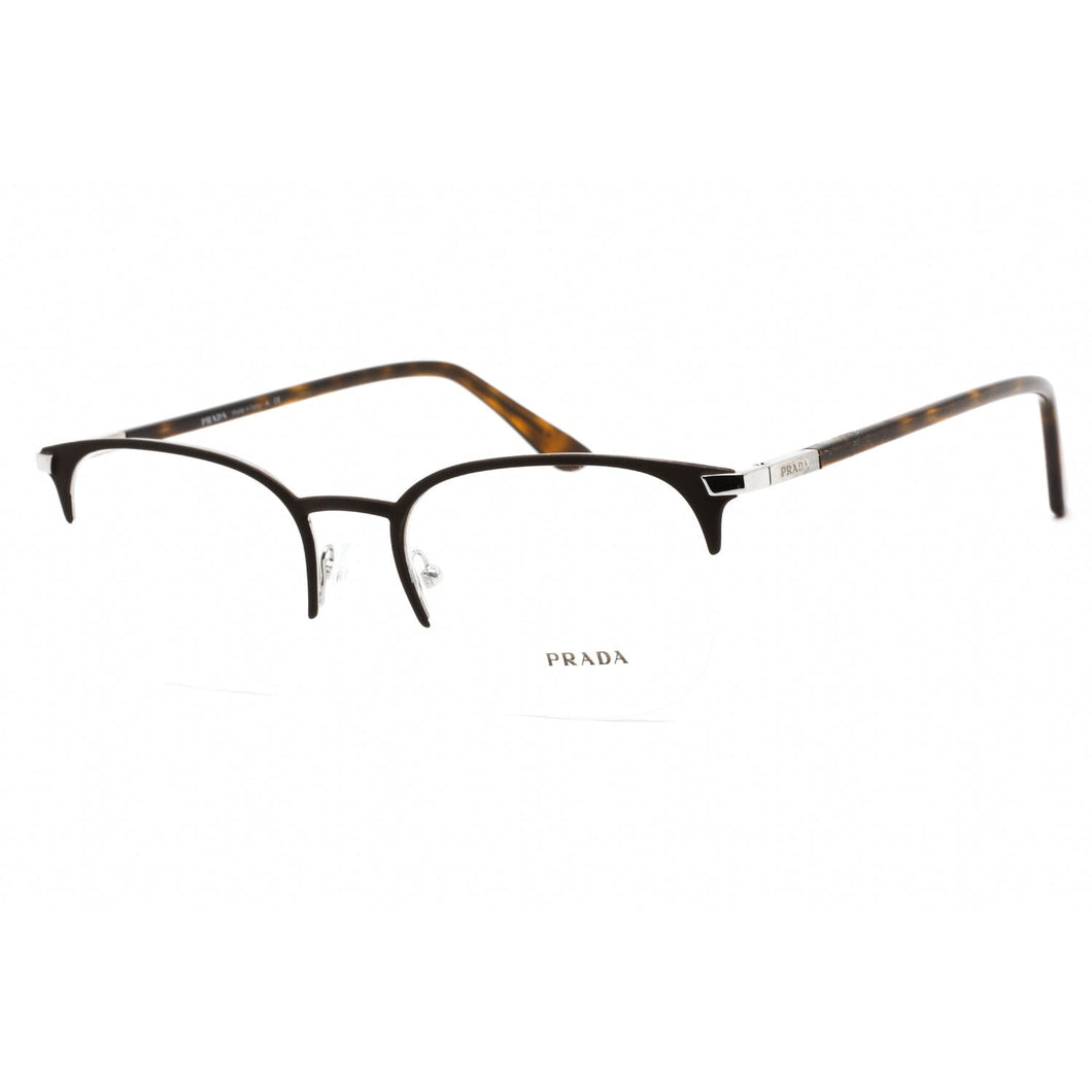 Prada 0PR 57YV Eyeglasses Matte Brown/Clear demo lens-AmbrogioShoes