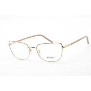 Prada 0PR 59YV Eyeglasses Beige Brown Gold / Clear Lens-AmbrogioShoes