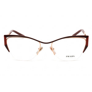 Prada   63YV Eyeglasses Red/Fire/Rose Gold/Clear demo lens