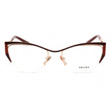 Prada   63YV Eyeglasses Red/Fire/Rose Gold/Clear demo lens