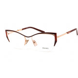 Prada 0PR 63YV Eyeglasses Red/Fire/Rose Gold/Clear demo lens-AmbrogioShoes