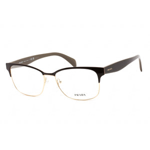 Prada 0PR 65RV Eyeglasses Dark Brown / Clear demo lens-AmbrogioShoes