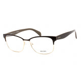 Prada 0PR 65RV Eyeglasses Dark Brown / Clear demo lens-AmbrogioShoes