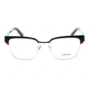 Prada   65YV Eyeglasses Black/Silver/Clear demo lens