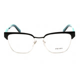 Prada   65YV Eyeglasses Black/Silver/Clear demo lens