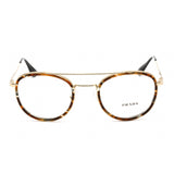 Prada   66XV Eyeglasses Striped Brown/Pale Gold / Clear demo lens
