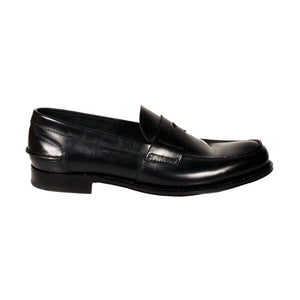 Prada 2D2843 Men's Shoes Black Calf-Skin Leather Penny Loafers (PRM70)