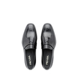 Prada 2DB161-UWU Men's Shoes Black Saffiano / Brushed Calf-Skin Leather Penny Loafers (PRM1028)