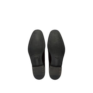 Prada 2EB184-ZJY Men's Shoes Brown Polished Calf-Skin Leather Derby Oxfords (PRM1010)
