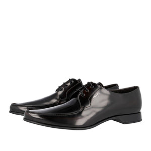 Prada 2EC124-P39 Men's Shoes Black Calf-Skin Leather Oxfords (PRM1041)